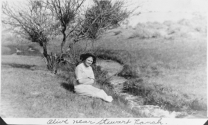 Film transparency of Olive Lake near Stewart Ranch, Las Vegas, circa early 1900s