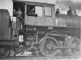 Film transparency of a Las Vegas and Tonopah Railroad Company train car, Las Vegas, circa early 1900s