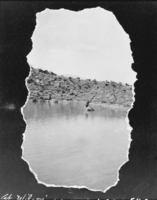 Film transparency of a reservoir at Wilson's Ranch, Las Vegas, circa early 1900s