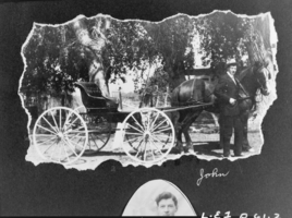 Film transparency of John Summerville, presumably in Las Vegas, 1913