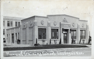 Postcard of the Manual Training School in Las Vegas, October 5, 1938