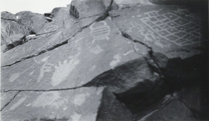Photograph of petroglyphs, circa mid 1970s