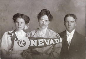 Photograph of Alice Lake, Elsie Bartlett, Walter Manuel, Las Vegas, 1908