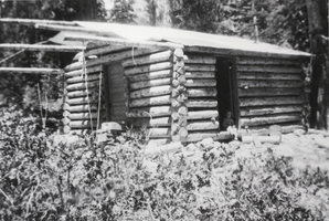 Photograph of Ball's Cabin, Mount Charleston, Nevada, circa early 1900s