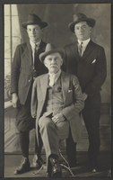 Postcard of George Clifton, George Clifton, Sr., and George Clifton, Jr., Ogden, Utah, circa 1890-1910