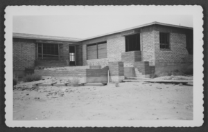 Photograph of construction on Harold Stockler's house, Las Vegas, Nevada, circa 1950s-early 1960s