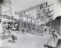 Photograph of Hoover Dam power station, Boulder City, Nevada, circa 1931-1936