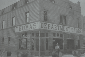 Slide of the Thomas Department Store, Las Vegas, circa early 1900s