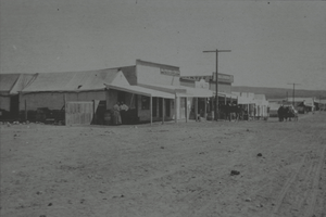 Slide of street scene, Beatty, Nevada, circa 1906