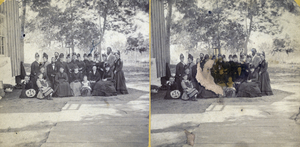 Slide of people, Clear Lake, Iowa, circa late 1800-early 1900s