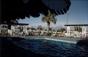 Slide of El Rancho pool, Las Vegas, circa early 1950s