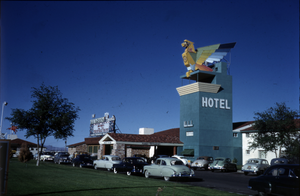 Slide of the Thunderbid Hotel, Las Vegas, circa 1940s