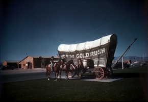 Slide of the Gold Rush Wagon at the Hotel Last Frontier, Las Vegas, circa 1940-1950s