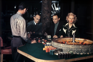 Slide of people playing roulette at Hotel Last Frontier, Las Vegas, circa 1940-1950s