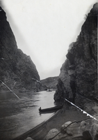 Photograph of a boat on the Colorado River, circa early 1930s