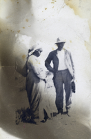 Photograph of two people, circa early 1900s