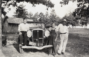 Photograph of three people, circa 1930s