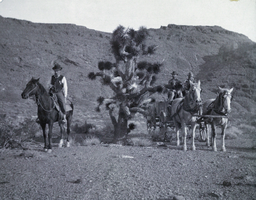 Photograph of men on horseback, circa 1890s-1910s