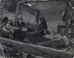 Photograph of men at mining location, circa early 1900s