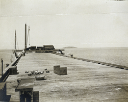 Photograph of dock and water, circa early 1900s