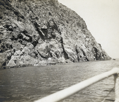 Photograph of rocky shore, circa early 1900s