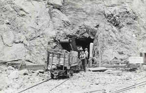 Photograph of Hoover Dam construction, Boulder City, Nevada, 1931-1932