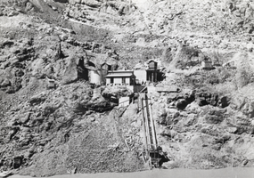Photograph of Hoover Dam under construction, 1931