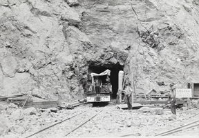 Photograph of Hoover Dam construction near Boulder City, Nevada, 1931