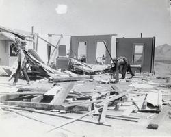 Photograph of tornado damage in Midway City, Nevada, 1931