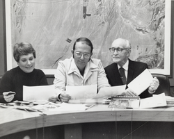 Photograph of Jeanne Clark and others, circa 1977