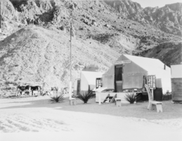 Film transparency of the Boulder Pack Train, tourist concession on the Colorado River near Black Canyon by Boulder City, Nevada, 1931