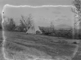 Film transparency of campground, Las Vegas, 1931
