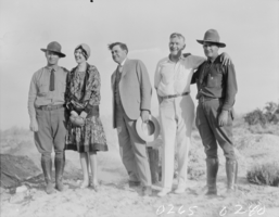 Film transparency of opening of artesian well, Las Vegas, 1929-1932