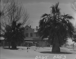 Film transparency of a snowstorm, Las Vegas, 1930-1931