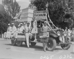 Film transparency of a Labor Day Parade, Las Vegas, 1930