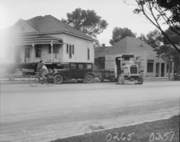 Film transparency of the moving of a house, Las Vegas, 1930-1931