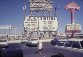 Slide of the Caesars Palace marquee, Las Vegas, 1969