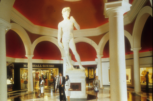Slide of the Appian Way Shopping Gallery at Caesars Palace, Las Vegas, circa late 1970s - early 1980s