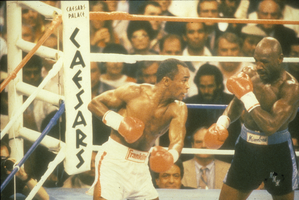 Slide of fight between Hagler and Leonard, Las Vegas, April 06, 1987