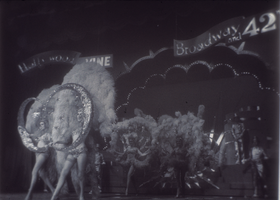Slide of the performance "Hello America," Las Vegas, 1966