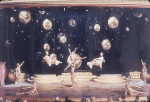 Slide of nine unidentified dancers, Las Vegas, Nevada, circa 1950s-1960s