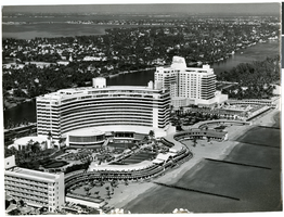 Photograph of the Fountainbleau and Eden Roc Hotels, Miami, Florida, late 1950s