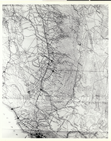 Photograph of a portion of a map of the state of California, circa 1920s