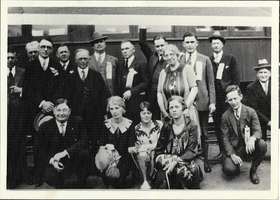 Photograph of the Las Vegas Rotary Club, including Cyril S. Wengert, circa 1940s