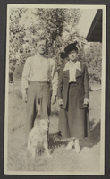 Photograph of Lester Stocker with his mother Mayme Stocker, Las Vegas, October 25, 1919