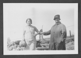 Photograph of Mae Pickett Stocker and Mary Richard, unknown location, circa 1945-1950s