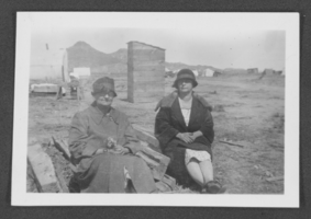 Photograph of Mayme Stocker and Mary Richard, Rhyolite, Nevada, circa 1930-1940s