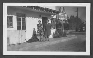 Photographs of Mayme Stocker and Bertie Servilla, Las Vegas, December 7, 1944