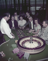 Photograph of gamblers playing roulette, Las Vegas, Nevada, circa 1950s