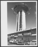 Photograph of construction on the Landmark Hotel tower, Las Vegas, Nevada, circa 1963